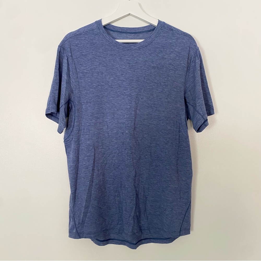 Lululemon Men's Short-Sleeve Tee Shirt in Blue Mens Size Medium